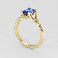 1.54 Ct. Blue Sapphire Ring, 14K Yellow Gold 2