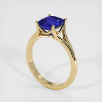 2.71 Ct. Blue Sapphire Ring, 14K Yellow Gold 2