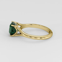 3.10 Ct. Bluish Green Sapphire Ring, 14K Yellow Gold 4