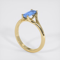 1.08 Ct. Blue Sapphire Ring, 14K Yellow Gold 2