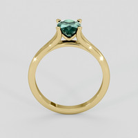 1.18 Ct. Bluish Green Sapphire Ring, 14K Yellow Gold 3