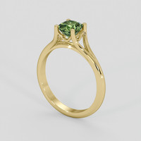 1.07 Ct. Yellowish Green Sapphire Ring, 14K Yellow Gold 2