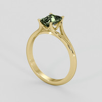 1.61 Ct. Yellowish Green Sapphire Ring, 14K Yellow Gold 2