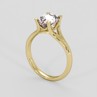 2.25 Ct. Pink Sapphire Ring, 14K Yellow Gold 2