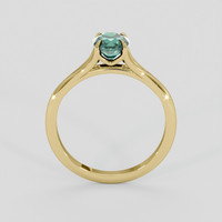 0.92 Ct. Bluish Green Sapphire Ring, 14K Yellow Gold 3
