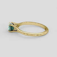 0.92 Ct. Bluish Green Sapphire Ring, 14K Yellow Gold 4