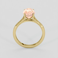 3.67 Ct. Padparadscha Sapphire Ring, 14K Yellow Gold 3