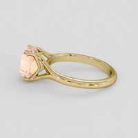 3.67 Ct. Padparadscha Sapphire Ring, 14K Yellow Gold 4