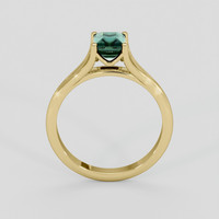 1.01 Ct. Bluish Green Sapphire Ring, 14K Yellow Gold 3