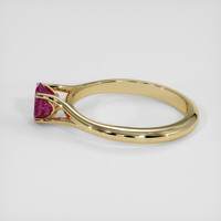 0.50 Ct. Pinkish Purple Sapphire Ring, 14K Yellow Gold 4