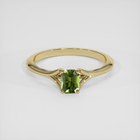 0.89 Ct. Green Sapphire Ring, 14K Yellow Gold 1