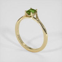 0.89 Ct. Green Sapphire Ring, 14K Yellow Gold 2