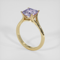 3.02 Ct. Purple Sapphire Ring, 14K Yellow Gold 2
