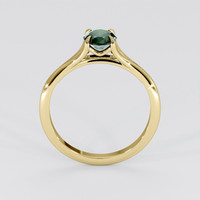 0.70 Ct. Bluish Green Sapphire Ring, 14K Yellow Gold 3