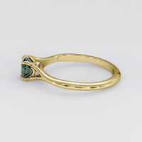 0.70 Ct. Bluish Green Sapphire Ring, 14K Yellow Gold 4