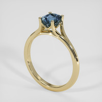 1.08 Ct. Greyish Blue Sapphire Ring, 14K Yellow Gold 2