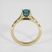 1.25 Ct. Greenish Blue Sapphire Ring, 14K Yellow Gold 3