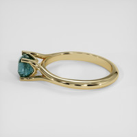 1.25 Ct. Greenish Blue Sapphire Ring, 14K Yellow Gold 4