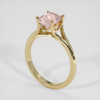 2.04 Ct. Peach Sapphire Ring, 14K Yellow Gold 2