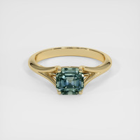 1.75 Ct. Bluish Green Sapphire Ring, 14K Yellow Gold 1