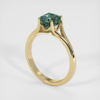 1.75 Ct. Bluish Green Sapphire Ring, 14K Yellow Gold 2
