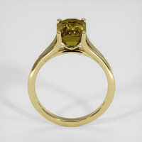 3.65 Ct. Greenish Brown Sapphire Ring, 14K Yellow Gold 3