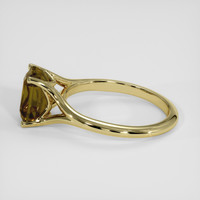 3.65 Ct. Greenish Brown Sapphire Ring, 14K Yellow Gold 4