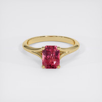 1.39 Ct. Reddish Pink Sapphire Ring, 14K Yellow Gold 1