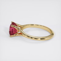 1.39 Ct. Reddish Pink Sapphire Ring, 14K Yellow Gold 4