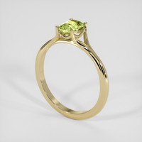 1.24 Ct. Yellowish Green Sapphire Ring, 14K Yellow Gold 2