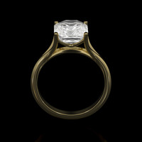 3.99 Ct. Sapphire Ring, 14K Yellow Gold 3