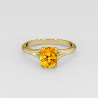 1.66 Ct. Yellow Sapphire Ring, 14K Yellow Gold 1
