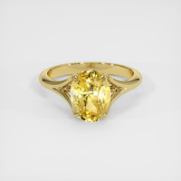 1.99 Ct. Yellow Sapphire Ring, 14K Yellow Gold 1