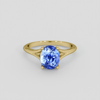 2.68 Ct. Blue Sapphire Ring, 18K Yellow Gold 1