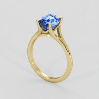 2.68 Ct. Blue Sapphire Ring, 18K Yellow Gold 2