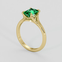 1.46 Ct. Emerald Ring, 18K Yellow Gold 2