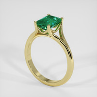 1.18 Ct. Emerald Ring, 18K Yellow Gold 2