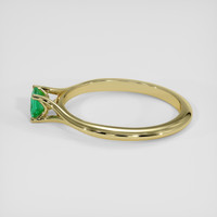 0.39 Ct. Emerald Ring, 18K Yellow Gold 4