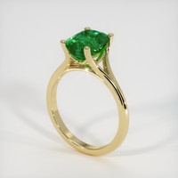 2.28 Ct. Emerald Ring, 18K Yellow Gold 2