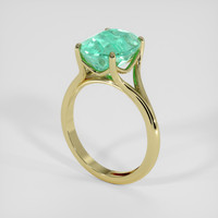 4.00 Ct. Emerald Ring, 18K Yellow Gold 2
