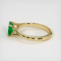 0.80 Ct. Emerald Ring, 18K Yellow Gold 4