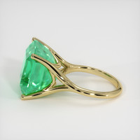 14.98 Ct. Emerald Ring, 18K Yellow Gold 4
