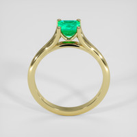 0.65 Ct. Emerald Ring, 18K Yellow Gold 3