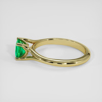 0.65 Ct. Emerald Ring, 18K Yellow Gold 4