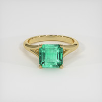2.49 Ct. Emerald Ring, 18K Yellow Gold 1