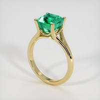 2.49 Ct. Emerald Ring, 18K Yellow Gold 2