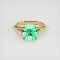 2.58 Ct. Emerald Ring, 18K Yellow Gold 1