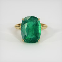 6.36 Ct. Emerald Ring, 18K Yellow Gold 1