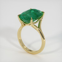 6.36 Ct. Emerald Ring, 18K Yellow Gold 2