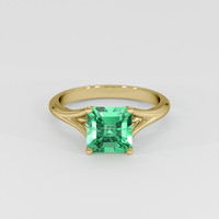 1.67 Ct. Emerald Ring, 18K Yellow Gold 1